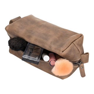 Eve - Hakiki Deri Makyaj Çantası