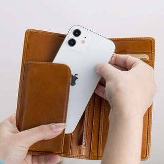 Bouletta Cep Telefonu Kılıfları Evra - Hakiki Deri Evrensel Cüzdan Premium Koruma