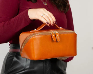 Ella Leather Makeup Bag
