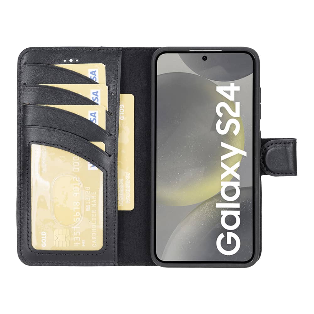 Samsung Galaxy S24 Serisi Cüzdanlı Çıkarılabilir Deri Kılıf