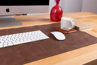 Natural Leather Desk Mat Medium