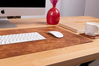 Natural Leather Desk Mat Medium