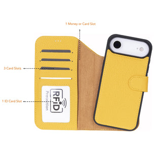 Magic iPhone 17 Air Leather Detachable Wallet Case