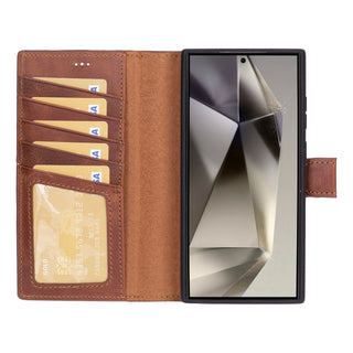 Magic Samsung Galaxy S23 Ultra Leather Detachable Wallet Case