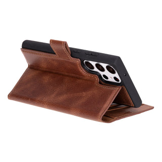 Magic Samsung Galaxy S23 Ultra Leather Detachable Wallet Case