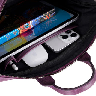 Apollo Leather Business Briefcase / Laptop Case 14"