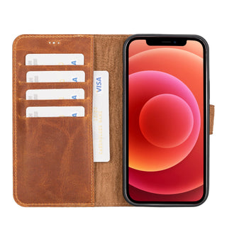 Magic iPhone 12 / 12 Pro Detachable Leather Wallet Case