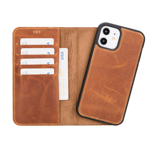 Magic iPhone 12 / 12 Pro Detachable Leather Wallet Case