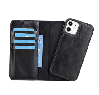 Magic iPhone 12 / 12 Pro Detachable Leather Wallet Case