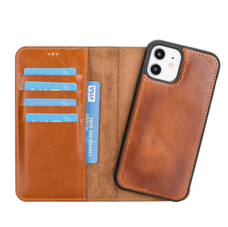 Magic iPhone 12 / 12 Pro Detachable Leather Wallet Case
