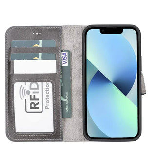 Magic iPhone 13 Mini Detachable Leather Wallet Case