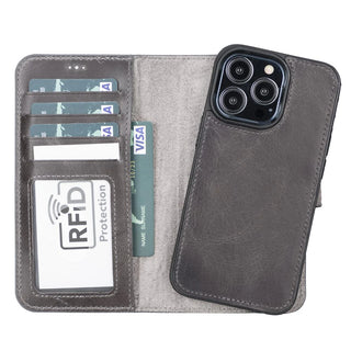 Magic iPhone 13 Pro Detachable Leather Wallet Case