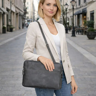 Leeds Slim Leather Laptop / Tablet Sleeve