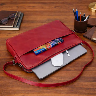 Leeds Slim Leather Laptop / Tablet Sleeve
