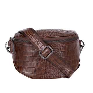 Bouletta Crossbody Bag Crocodile Brown Alora Leather Crossbody Bag Premium Koruma