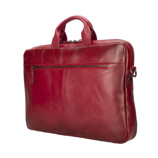 Bouletta Laptop Briefcase Crimson Red Apollo Leather Business Briefcase / Laptop Case 14" Premium Koruma