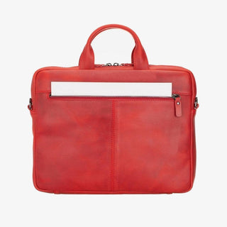 Bouletta Laptop Briefcase Red Apollo Leather Business Briefcase / Laptop Case 14" Premium Koruma