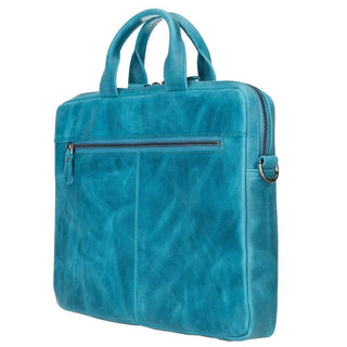 Bouletta Laptop Briefcase Sky Blue Apollo Leather Business Briefcase / Laptop Case 14" Premium Koruma