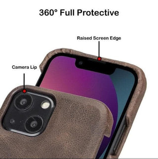Bouletta Cep Telefonu Kılıfları Apple iPhone 12 Serisi Tam Deri Kaplama Arka Kapak Premium Koruma