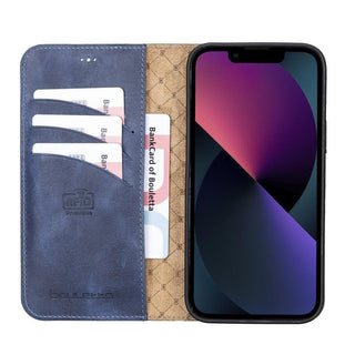 Bouletta Cep Telefonu Kılıfları Apple iPhone 13 Pro Serisi Cüzdanlı Çıkarılabilir Deri Kılıf Premium Koruma