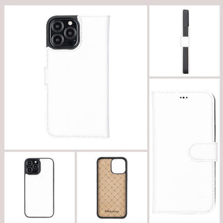 Bouletta Cep Telefonu Kılıfları Apple iPhone 13 Pro Serisi Cüzdanlı Çıkarılabilir Deri Kılıf Premium Koruma