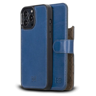 Bouletta Cep Telefonu Kılıfları iPhone 13 Pro / Lacivert Apple iPhone 13 Pro Serisi Cüzdanlı Çıkarılabilir Deri Kılıf Premium Koruma