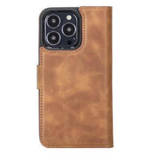 El Yapımı Deri iPhone 13 Pro Max Çıkarılabilir Cüzdanlı Kılıf – Kartlıklı, Minimalist, Hakiki Deri Telefon Cüzdanı