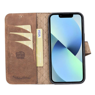 El Yapımı Deri iPhone 13 Pro Max Çıkarılabilir Cüzdanlı Kılıf – Kartlıklı, Minimalist, Hakiki Deri Telefon Cüzdanı