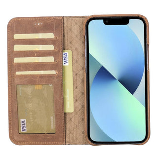Bouletta Cep Telefonu Kılıfları Apple iPhone 13 Serisi Cüzdanlı Çıkarılabilir Tam Kaplama Deri Kılıf Premium Koruma