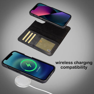 Bouletta Cep Telefonu Kılıfları Apple iPhone 13 Serisi Cüzdanlı Çıkarılabilir Tam Kaplama Deri Kılıf Premium Koruma