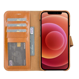 Bouletta Cep Telefonu Kılıfları Apple iPhone 13 Serisi Cüzdanlı Çıkarılabilir Tam Kaplama Deri Kılıf Premium Koruma
