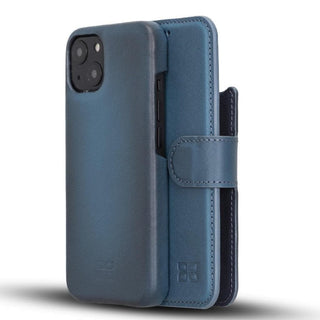 Bouletta Cep Telefonu Kılıfları iPhone 13 / Mavi Apple iPhone 13 Serisi Cüzdanlı Çıkarılabilir Tam Kaplama Deri Kılıf Premium Koruma