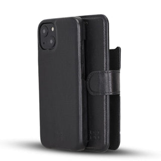 Bouletta Cep Telefonu Kılıfları iPhone 13 Mini / Siyah Apple iPhone 13 Serisi Cüzdanlı Çıkarılabilir Tam Kaplama Deri Kılıf Premium Koruma