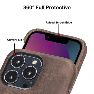 Bouletta Cep Telefonu Kılıfları Apple iPhone 13 Serisi Tam Deri Kaplama Arka Kapak Premium Koruma