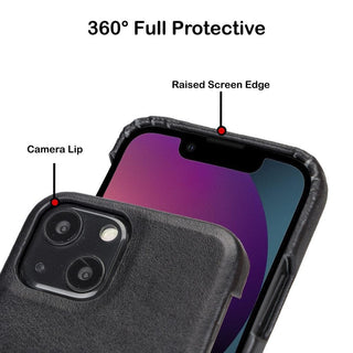 Bouletta Cep Telefonu Kılıfları Apple iPhone 13 Serisi Tam Deri Kaplama Arka Kapak Premium Koruma