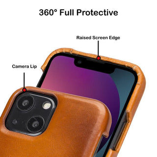 Bouletta Cep Telefonu Kılıfları Apple iPhone 13 Serisi Tam Deri Kaplama Arka Kapak Premium Koruma