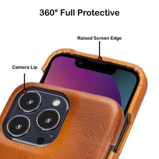Bouletta Cep Telefonu Kılıfları Apple iPhone 13 Serisi Tam Deri Kaplama Arka Kapak Premium Koruma