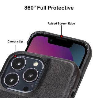 Bouletta Cep Telefonu Kılıfları Apple iPhone 13 Serisi Tam Deri Kaplama Arka Kapak Premium Koruma