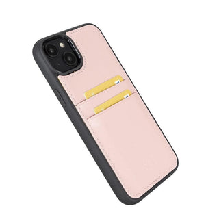 Bouletta Cep Telefonu Kılıfları Apple iPhone 14 Serisi Kartlıklı Deri Arka Kapak Premium Koruma