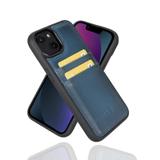 Bouletta Cep Telefonu Kılıfları Apple iPhone 15 Serisi Kartlıklı Deri Arka Kapak Premium Koruma