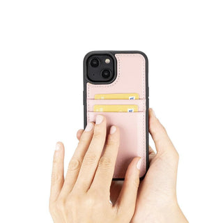 Bouletta Cep Telefonu Kılıfları Apple iPhone 15 Serisi Kartlıklı Deri Arka Kapak Premium Koruma