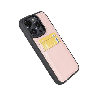 Bouletta Cep Telefonu Kılıfları Apple iPhone 15 Serisi Kartlıklı Deri Arka Kapak Premium Koruma