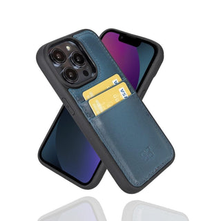Bouletta Cep Telefonu Kılıfları Apple iPhone 15 Serisi Kartlıklı Deri Arka Kapak Premium Koruma