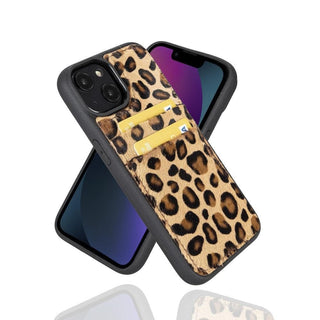 Bouletta Cep Telefonu Kılıfları Apple iPhone 15 Serisi Kartlıklı Deri Arka Kapak Premium Koruma