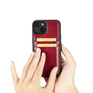 Bouletta Cep Telefonu Kılıfları Apple iPhone 15 Serisi Kartlıklı Deri Arka Kapak Premium Koruma