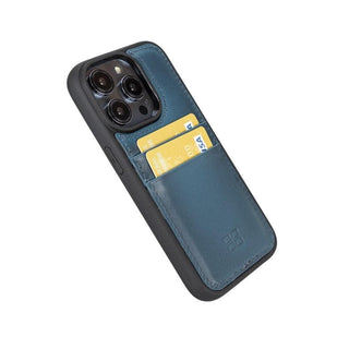 Bouletta Cep Telefonu Kılıfları Apple iPhone 15 Serisi Kartlıklı Deri Arka Kapak Premium Koruma