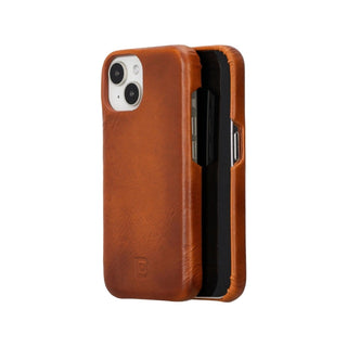 Bouletta Cep Telefonu Kılıfları iPhone 15 Plus / Gölgeli Taba Apple iPhone 15 Serisi Tam Deri Kaplama Arka Kapak Premium Koruma