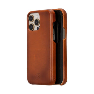 Bouletta Cep Telefonu Kılıfları iPhone 15 Pro / Gölgeli Taba Apple iPhone 15 Serisi Tam Deri Kaplama Arka Kapak Premium Koruma