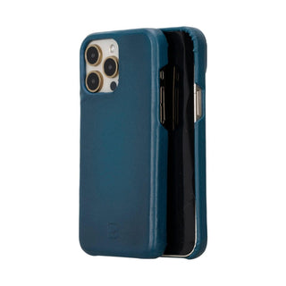 Bouletta Cep Telefonu Kılıfları iPhone 15 Pro Max / Mavi Apple iPhone 15 Serisi Tam Deri Kaplama Arka Kapak Premium Koruma