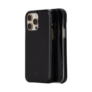 Bouletta Cep Telefonu Kılıfları iPhone 15 Pro / Siyah Apple iPhone 15 Serisi Tam Deri Kaplama Arka Kapak Premium Koruma